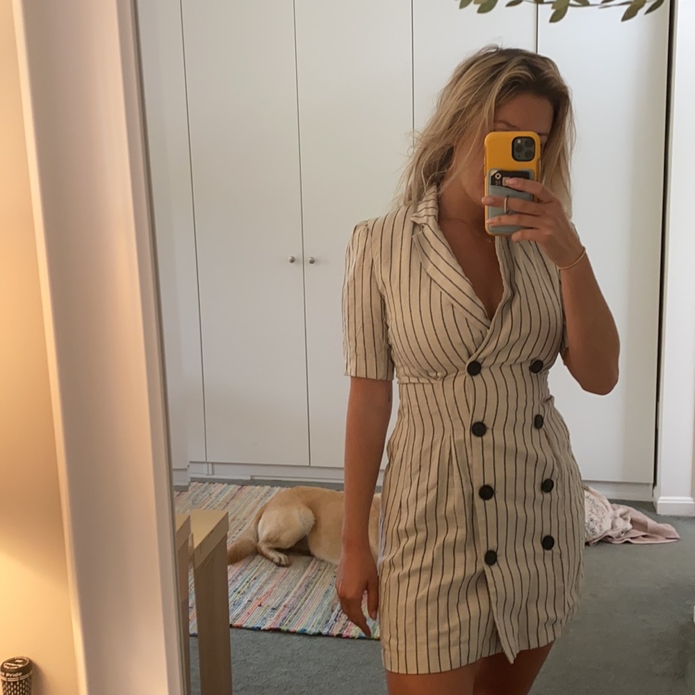 Iinen pinstripe dress